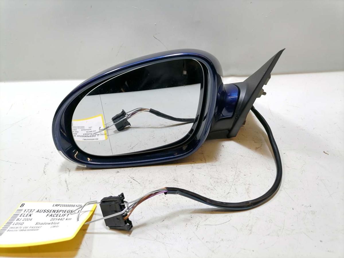 VW Passat 3BG original Außenspiegel links LD5Q Shadowblue elektrisch BJ04